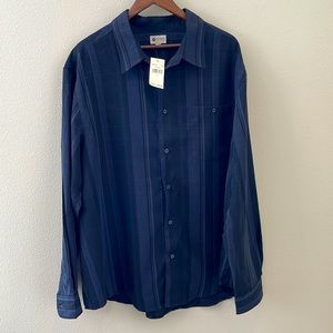 Haggard Mens 3X Dress Shirt Button Up - Black